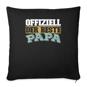 Vater Papa Best Dad - Sofa pillowcase 17,3'' x 17,3'' (45 x 45 cm) - black - Front