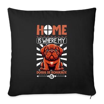 Accueil - Dogue de Bordeaux - Housse de coussin décorative 45 x 45 cm - noir - Devant