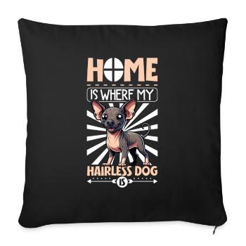 Home - Naked Dog - Sofa pillowcase 17,3'' x 17,3'' (45 x 45 cm) - black - Front