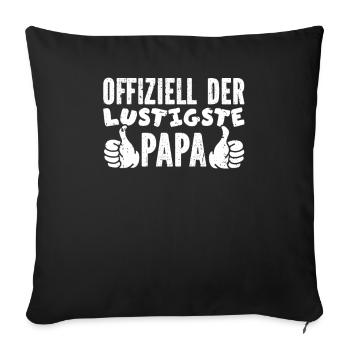 Vater Papa Funniest Dad - Sofa pillowcase 17,3'' x 17,3'' (45 x 45 cm) - black - Front