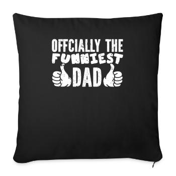 Vater Papa Funniest Dad - Sofa pillowcase 17,3'' x 17,3'' (45 x 45 cm) - black - Front
