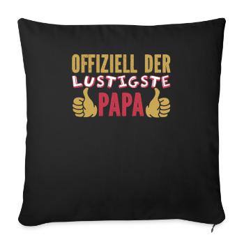 Vater Papa Funniest Dad - Sofa pillowcase 17,3'' x 17,3'' (45 x 45 cm) - black - Front