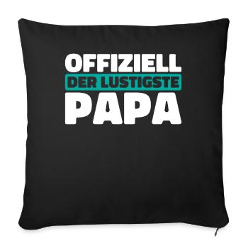 Vater Papa Funniest Dad - Sofa pillowcase 17,3'' x 17,3'' (45 x 45 cm) - black - Front