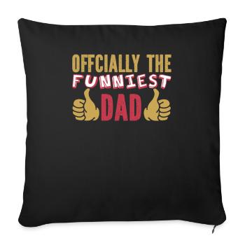 Vater Papa Funniest Dad - Sofa pillowcase 17,3'' x 17,3'' (45 x 45 cm) - black - Front