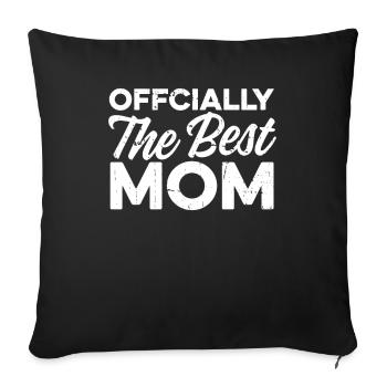 Mama Mutter Meilleure Maman - Housse de coussin décorative 45 x 45 cm - noir - Devant