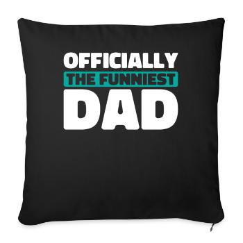 Vater Papa Funniest Dad - Sofa pillowcase 17,3'' x 17,3'' (45 x 45 cm) - black - Front