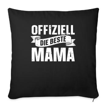 Mama Mutter Meilleure Maman - Housse de coussin décorative 45 x 45 cm - noir - Devant