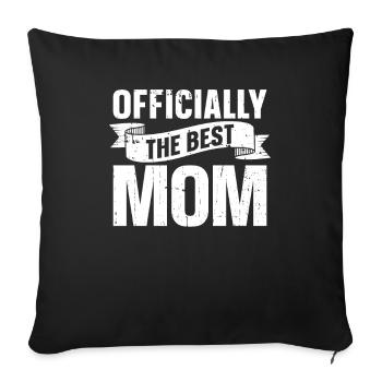 Mama Mutter Meilleure Maman - Housse de coussin décorative 45 x 45 cm - noir - Devant