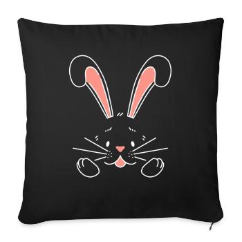 Cute Bunny Spring Easter Bunny Easter - Sofa pillowcase 17,3'' x 17,3'' (45 x 45 cm) - black - Front