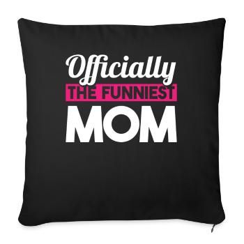 Mama Mutter Funniest Mom - Sofa pillowcase 17,3'' x 17,3'' (45 x 45 cm) - black - Front