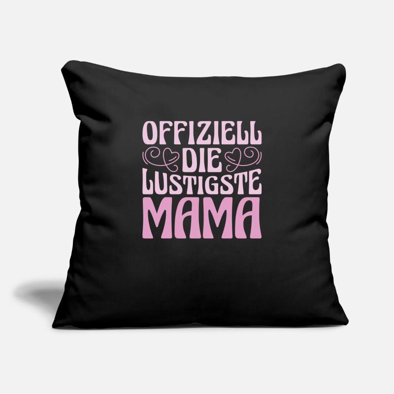 Mama Mutter Maman La plus drôle Housse de coussin décorative 45 x 45 cm