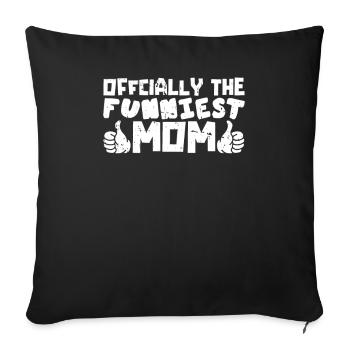 Mama Mutter Maman La plus drôle - Housse de coussin décorative 45 x 45 cm - noir - Devant