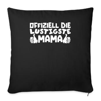 Mama Mutter Funniest Mom - Sofa pillowcase 17,3'' x 17,3'' (45 x 45 cm) - black - Front