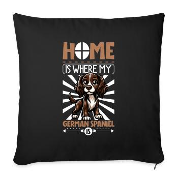 Home - German Quail Dog - Sofa pillowcase 17,3'' x 17,3'' (45 x 45 cm) - black - Front