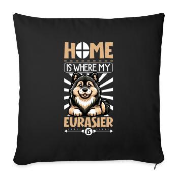 Home - Eurasier - Sofa pillowcase 17,3'' x 17,3'' (45 x 45 cm) - black - Front