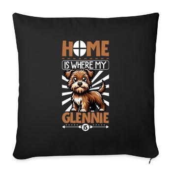 Accueil - Irish Glen of Imaal Terrier - Housse de coussin décorative 45 x 45 cm - noir - Devant