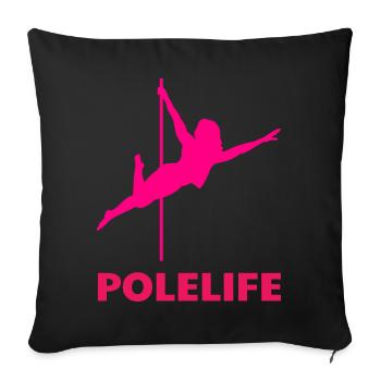 Pole Dance Stangentänzerin - Sofakissenbezug 45 x 45 cm - Schwarz - Vorne