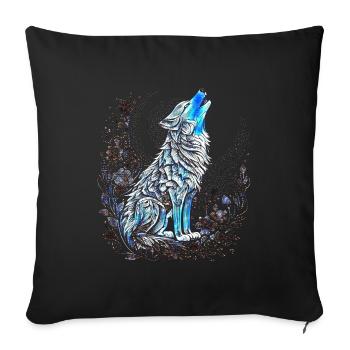Niedliches Polarfuchs-Geschenk - Sofakissenbezug 45 x 45 cm - Schwarz - Vorne