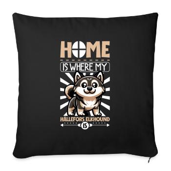 Page d’accueil - Hälleforshund - Housse de coussin décorative 45 x 45 cm - noir - Devant