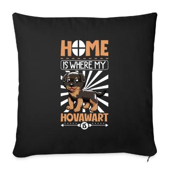 Accueil - Hovawart - Housse de coussin décorative 45 x 45 cm - noir - Devant