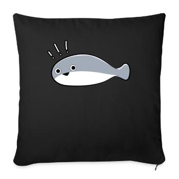 Sacambaspis Poisson ancien Meme Caution - Housse de coussin décorative 45 x 45 cm - noir - Devant