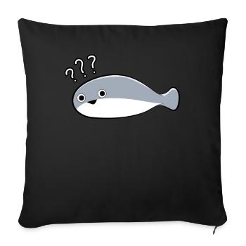 Sacambaspis Ancien Poisson Meme Incertain - Housse de coussin décorative 45 x 45 cm - noir - Devant