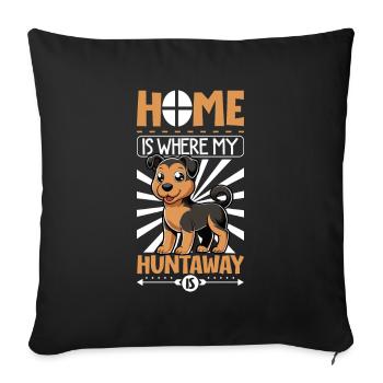 Home - Huntaway - Sofa pillowcase 17,3'' x 17,3'' (45 x 45 cm) - black - Front
