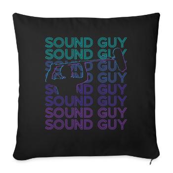 Ingénieur du son Technicien du son Retro - Housse de coussin décorative 45 x 45 cm - noir - Devant
