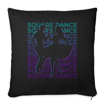 Square Dance Tanzen Retro - Sofakissenbezug 45 x 45 cm - Schwarz - Vorne