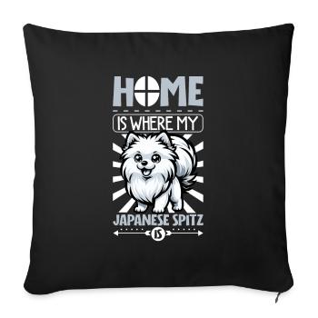 Accueil - Japan-Spitz - Housse de coussin décorative 45 x 45 cm - noir - Devant