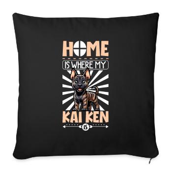Home - Kai Ken - Sofa pillowcase 17,3'' x 17,3'' (45 x 45 cm) - black - Front