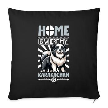 Accueil - Karakachan - Housse de coussin décorative 45 x 45 cm - noir - Devant