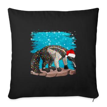 Dear Anteater Gift - Sofa pillowcase 17,3'' x 17,3'' (45 x 45 cm) - black - Front