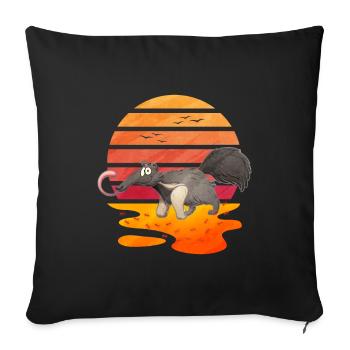 Dear Anteater Gift - Sofa pillowcase 17,3'' x 17,3'' (45 x 45 cm) - black - Front
