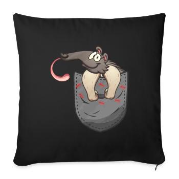 Dear Anteater Gift - Sofa pillowcase 17,3'' x 17,3'' (45 x 45 cm) - black - Front