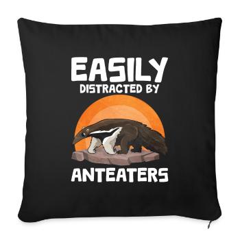 Dear Anteater Gift - Sofa pillowcase 17,3'' x 17,3'' (45 x 45 cm) - black - Front