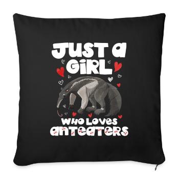 Dear Anteater Gift - Sofa pillowcase 17,3'' x 17,3'' (45 x 45 cm) - black - Front