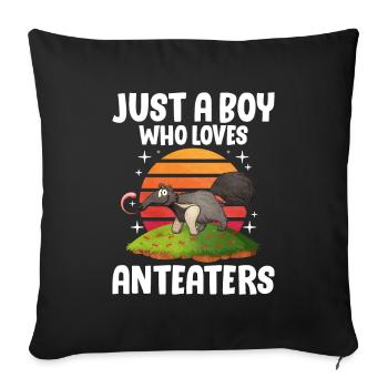 Dear Anteater Gift - Sofa pillowcase 17,3'' x 17,3'' (45 x 45 cm) - black - Front