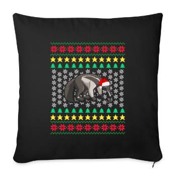 Dear Anteater Gift - Sofa pillowcase 17,3'' x 17,3'' (45 x 45 cm) - black - Front