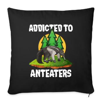 Dear Anteater Gift - Sofa pillowcase 17,3'' x 17,3'' (45 x 45 cm) - black - Front