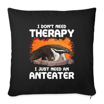 Dear Anteater Gift - Sofa pillowcase 17,3'' x 17,3'' (45 x 45 cm) - black - Front