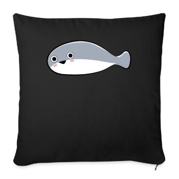 Sacambaspis Ancien Poisson Meme Mignon - Housse de coussin décorative 45 x 45 cm - noir - Devant