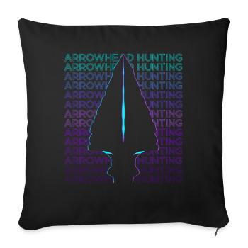 Arrowhead Hunting Arrowhead Hunter Retro - Sofa pillowcase 17,3'' x 17,3'' (45 x 45 cm) - black - Front