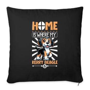 Home - Kerry Beagle - Sofa pillowcase 17,3'' x 17,3'' (45 x 45 cm) - black - Front