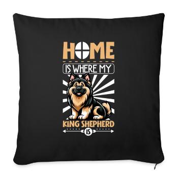 Accueil - King Shepherd - Housse de coussin décorative 45 x 45 cm - noir - Devant