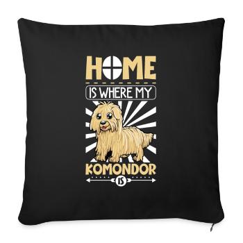 Accueil - Komondor - Housse de coussin décorative 45 x 45 cm - noir - Devant