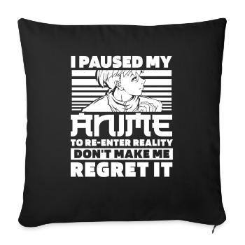 Anime Manga Anime Fille - Housse de coussin décorative 45 x 45 cm - noir - Devant