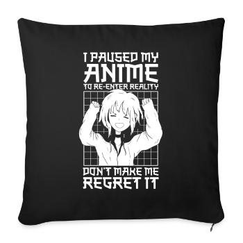 Anime Manga Anime Fille - Housse de coussin décorative 45 x 45 cm - noir - Devant
