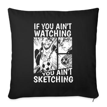 Anime Manga Anime Fille - Housse de coussin décorative 45 x 45 cm - noir - Devant