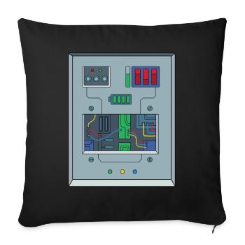 Robot Costume Robotics Technology - Sofa pillowcase 17,3'' x 17,3'' (45 x 45 cm) - black - Front